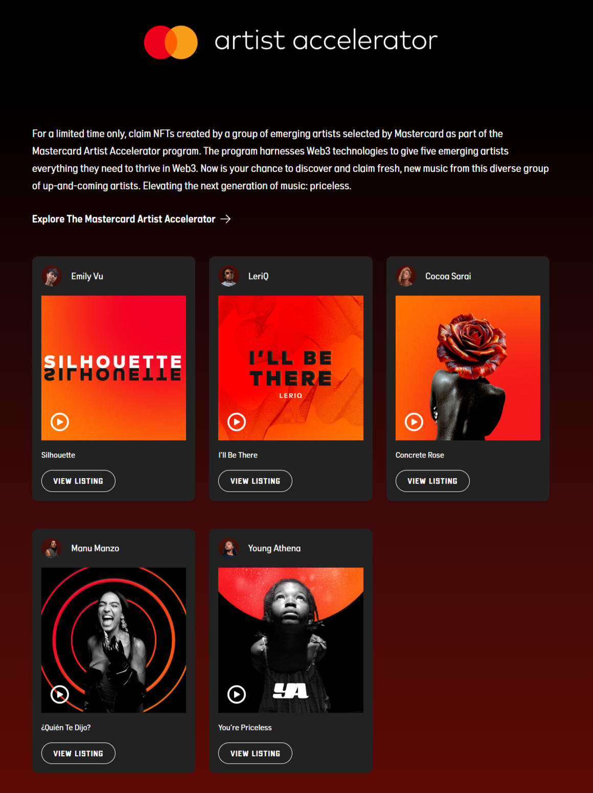 Mastercard et Billboard : Un Showcase Musical Web3